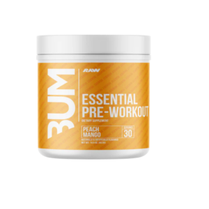 BUM ESSENTIAL PRE WORKOUT - PEACH MANGO 30 Serv RAW