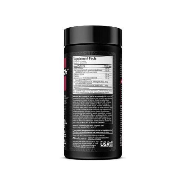 tabla nutricional del Hydroxycut para termogénesis y definición muscular, reducir tallas, bajar de peso. 110 soft gel