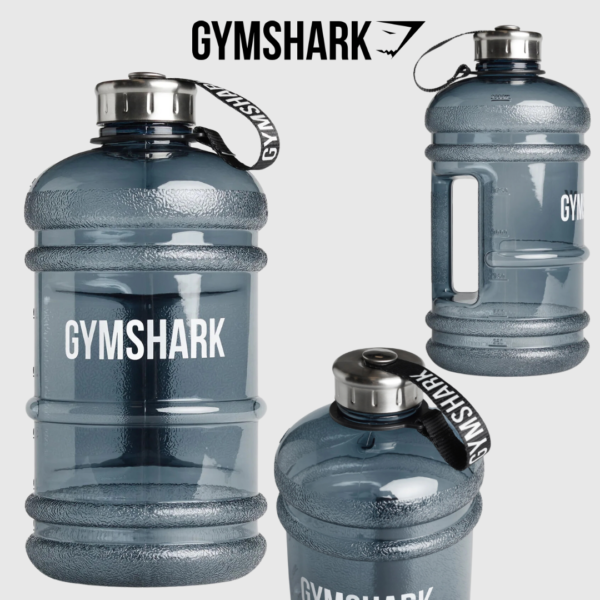 Botellas de agua Gymshark para hidratación durante el entrenamiento.