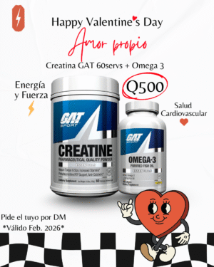 Creatina GAT 60 Servs + Omega 3 GAT
