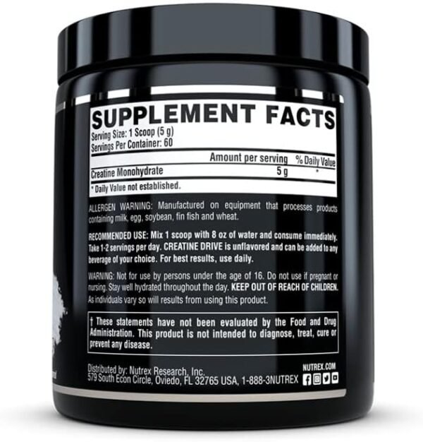 Nutrex Creatine 300 g – 60 servicios