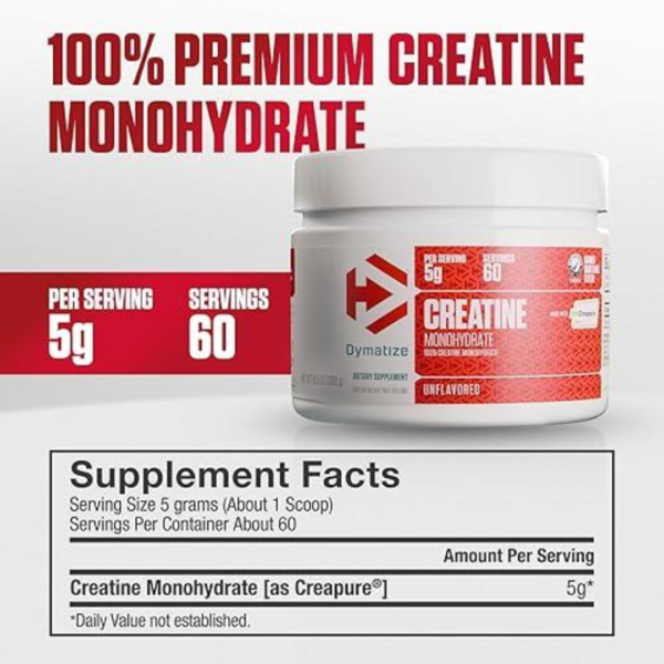 Dymatize Creatine Monohydrate 5g CREAPURE 60 Servidas