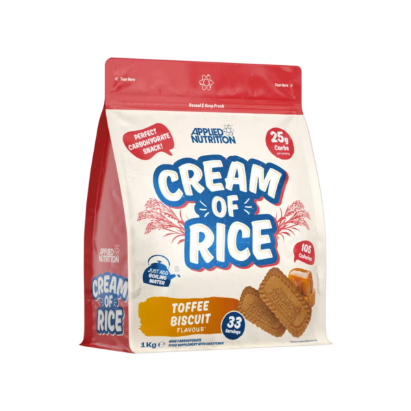Cream of rice toffee biscuit CREAMA DE ARROZ - APPLIED NUTRITION Cream of rice toffee biscuit