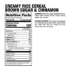 Creamy Rice Cereal Brown Sugar and cinnamon tabla Creamy Rice Cereal - Dragon Pharma