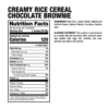 Creamy Rice Cereal chocolate brownie tabla TABLA NUTRICIONA E IMAGEN DE Creamy Rice Cereal DRAGON PHARMA