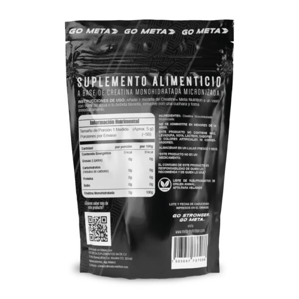Meta Nutrition Creatina - 50 servicios(250g)